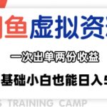 闲鱼虚拟资料新变现玩法，信息差项目，一次出单两份收益，无需囤货，可批量矩阵，零基础小白也能日入多张