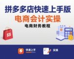 拼多多店快速上手版电商会计实操-电商财务教程