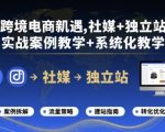 跨境电商新机遇，社媒+独立站，实战案例教学+系统化教学