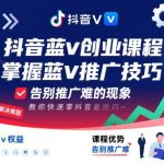 抖音蓝v创业课程，教你快速掌握抖音蓝v推广技巧，告别推广难的现象