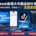 Tiktok影视大牛搬运切片手法，详细玩法教程