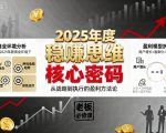 2025年度稳賺思维老板创业营，拆解2025年新商业环境下，企业实现持续盈利的核心密码