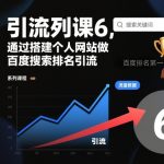 引流系列课6，通过搭建个人网站做百度搜索排名引流”