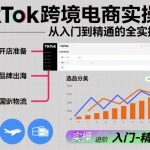 TikTok跨境电商实操课，从入门到精通的全实操流程