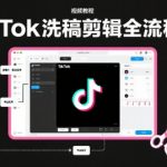 TikTok洗稿剪辑全流程课，PR洗稿剪辑全流程，TK洗稿运营课