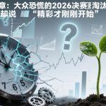 大众恐慌的2026决赛淘汰年，为何我却说“精彩才刚刚开始