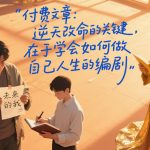 付费文章：逆天改命的关键，在于学会如何做自己人生的编