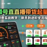 视频号直播带货起量与微付费实战教学，新手到进阶全流程（更新
