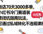 新店70天3000多单，小红书冷门赛道装修闭坑指南玩法，可通过私域转化不违规课程