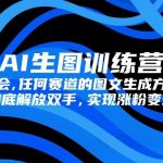 AI生图训练营，学会任何赛道的图文生成方式，彻底解放双手，实现涨粉变现