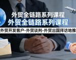 外贸系列课程，外贸开发客户-外贸谈判-外贸出国拜访地推，完成一个外贸链路”