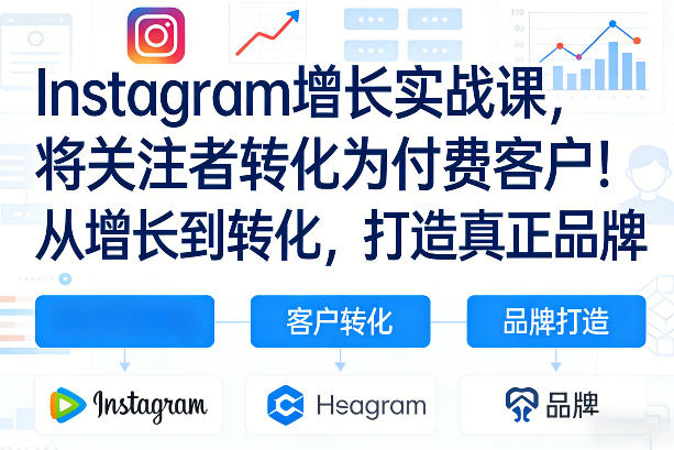 Instagram增长实战课，将关注者转化为付费客户！从增长到转化，打造真正品牌（双语字幕）