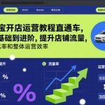 淘宝开店运营教程直通车，从基础到进阶，提升店铺流量，转化率和整体运营效率