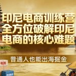 印尼电商训练营，全方位破解印尼电商的核心难题，普通人也能出海掘金”