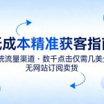 低成本精准获客指南，用非传统流量渠道，实现数千点击仅需几美分，不用网站也能搞订阅卖货