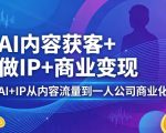 AI内容获客+做IP+商业变现，AI+IP从内容流量到一人公司商业化（完结）