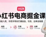 小红书电商掘金课：从0基础入局，手把手带你打通选品、引流、出单全链路（更新）
