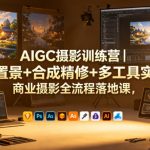 AIGC摄影训练营｜AI置景+合成精修+多工具实操，商业摄影全流程落地课