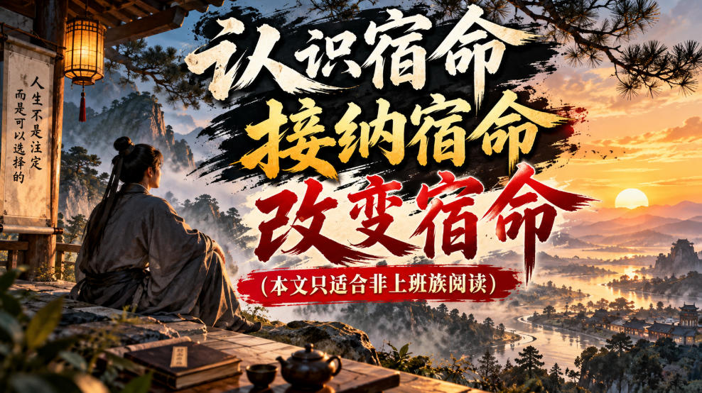 某公众号付费文章：认识宿命，接纳宿命，改变宿命（本文只适合非上班族阅读