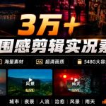3W+氛围感高清剪辑实况素材合集：雨天雪天夜景街道全覆盖，伤感唯美励志短视频无水印