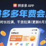 拼多多年费会员运营实战课：纪主任实操经验分享，时长拉满干货拉满（2026.10.17更新）