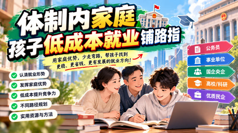 某公众号付费文章：体制内家庭，孩子低成本就业铺路指（实操分享）